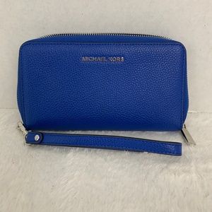 Micheal Kors blue leather wallet